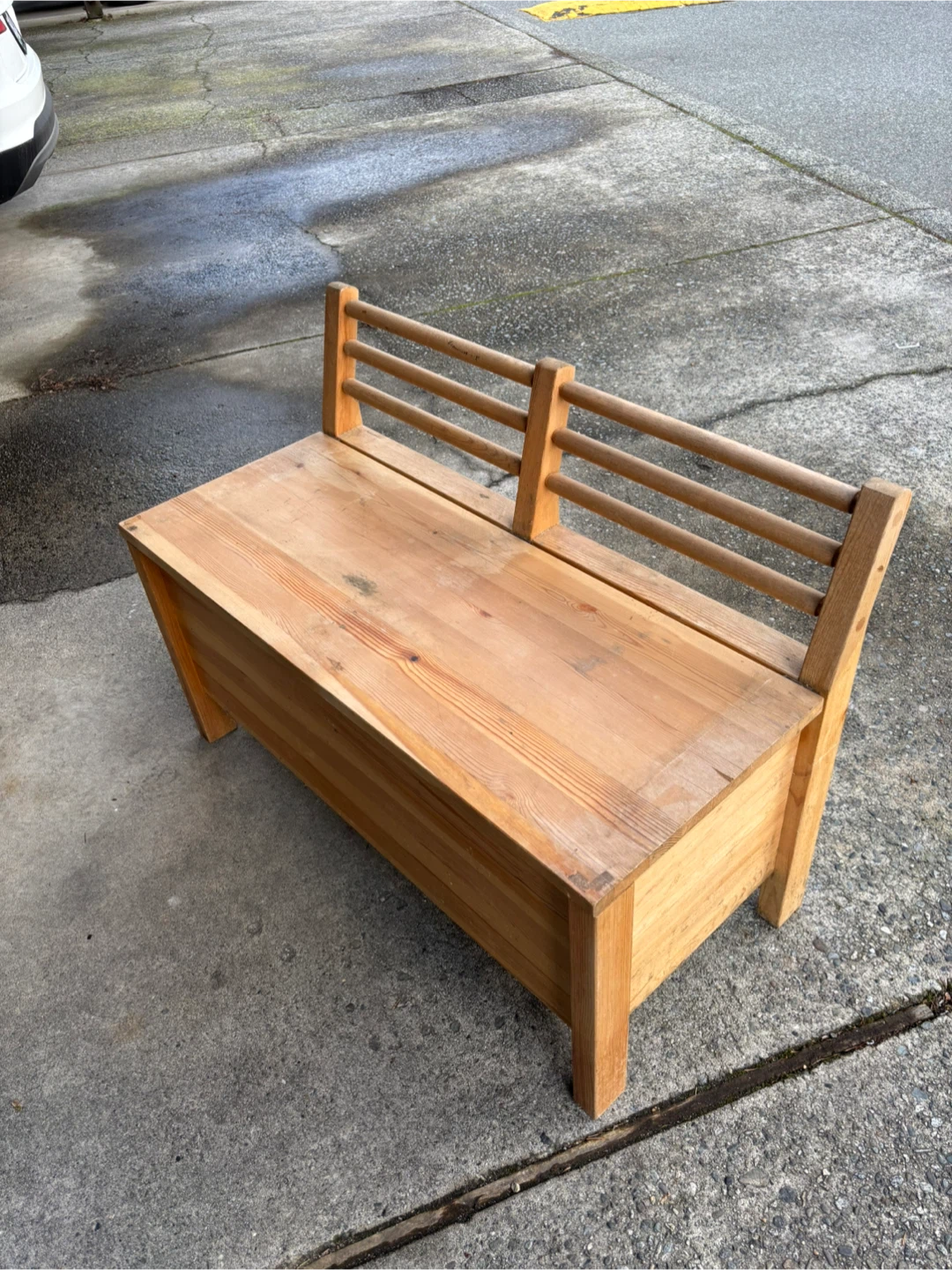 Old IKEA Wooden Storage Bench - photo 3