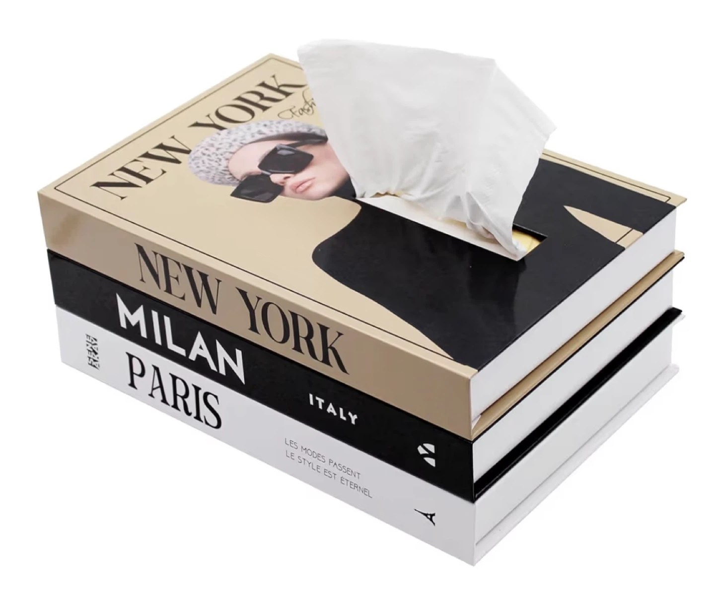 New in Box Decorative Rectangular Tissue Box Cover -