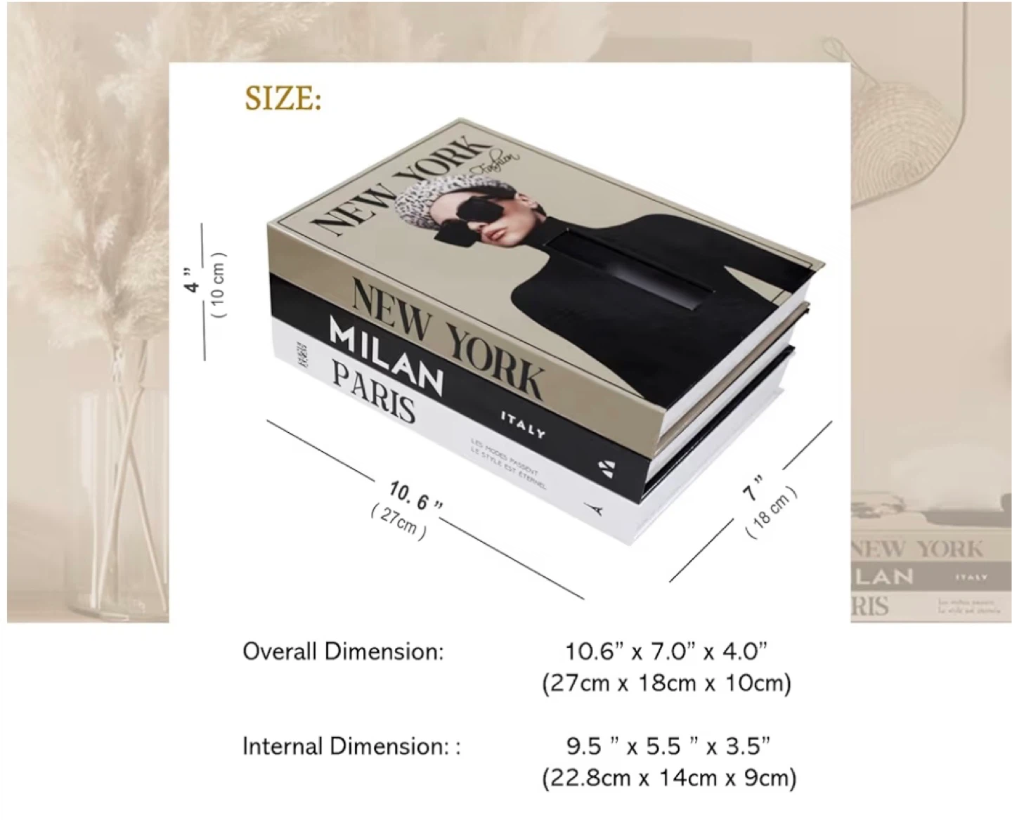 New in Box Decorative Rectangular Tissue Box Cover - - photo 2