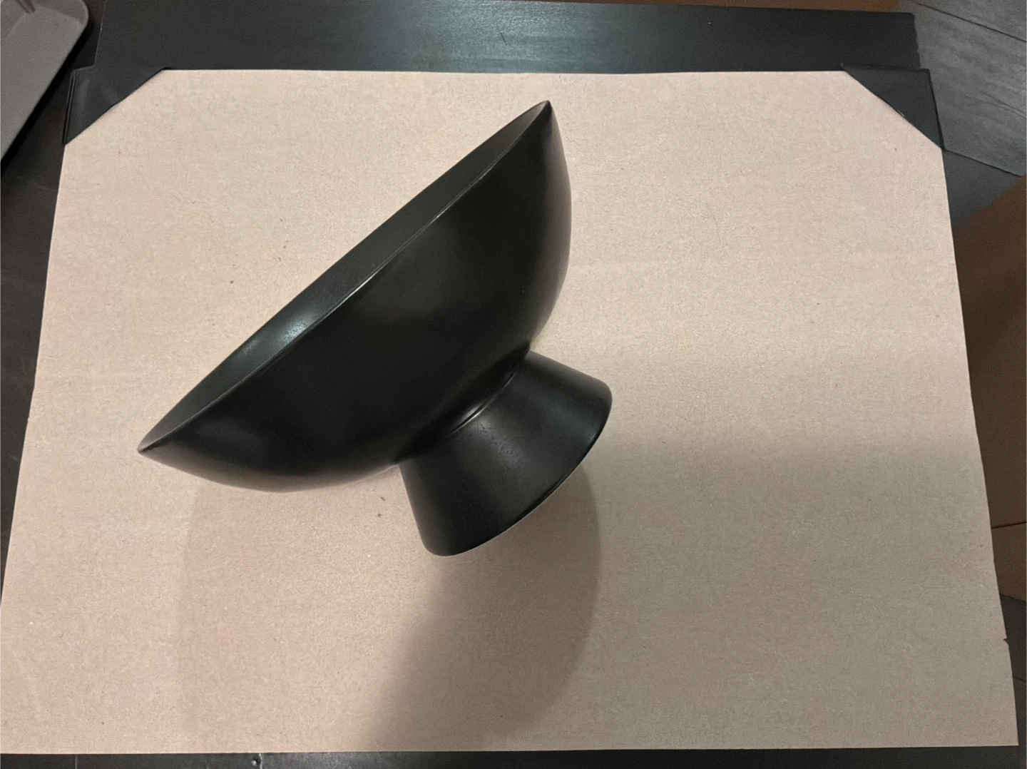 Black Pedestal Salad / Serving Bowl