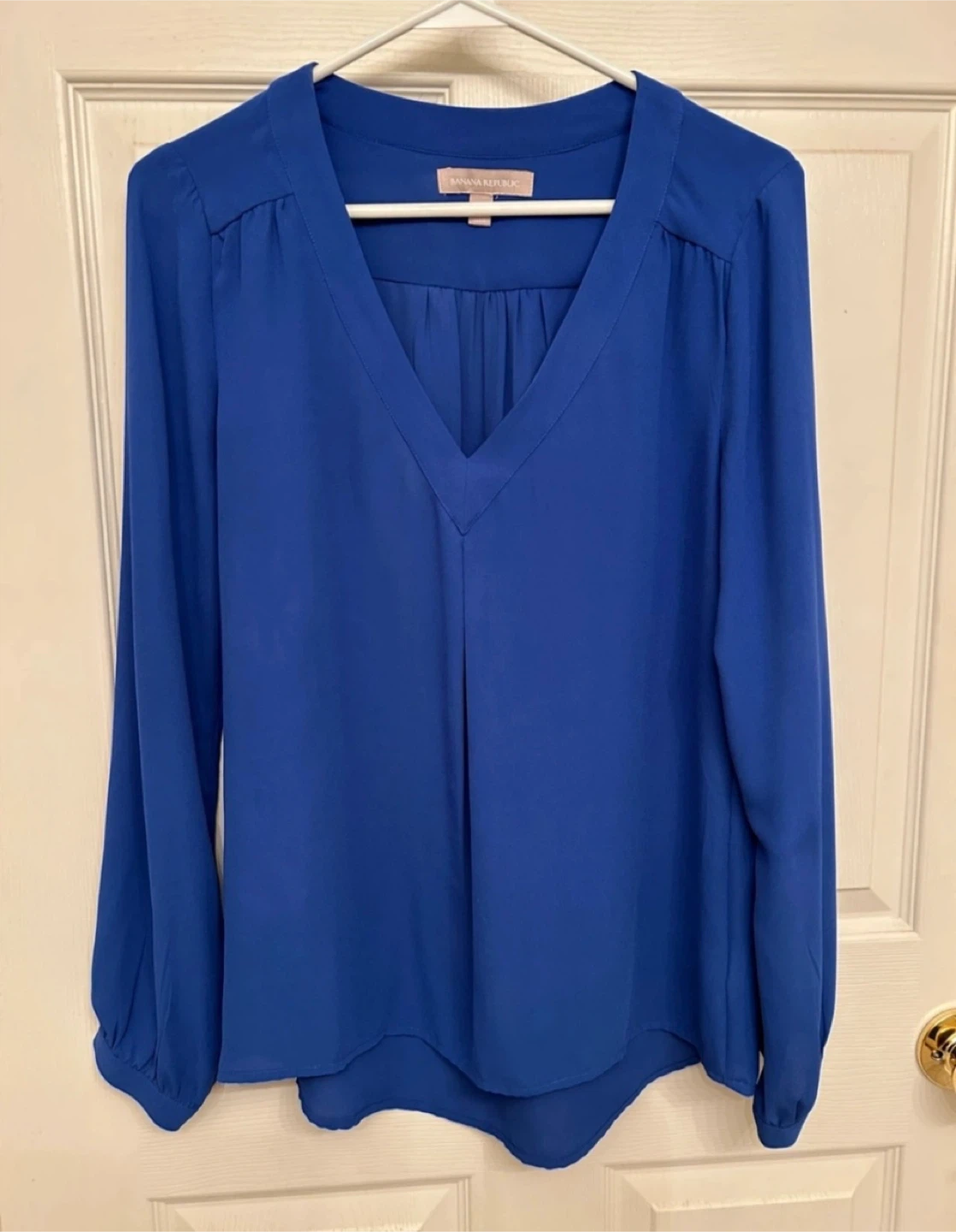 Banana Republic Royal Blue V-Neck Blouse - photo 3