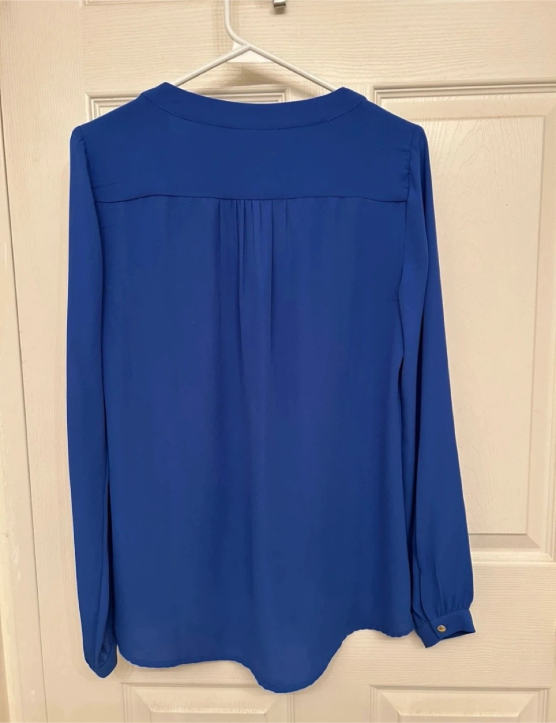 Banana Republic Royal Blue V-Neck Blouse - photo 4