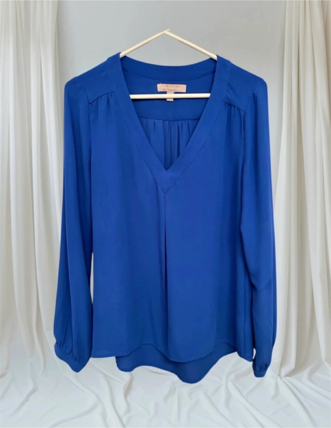 Banana Republic Royal Blue V-Neck Blouse - photo 2