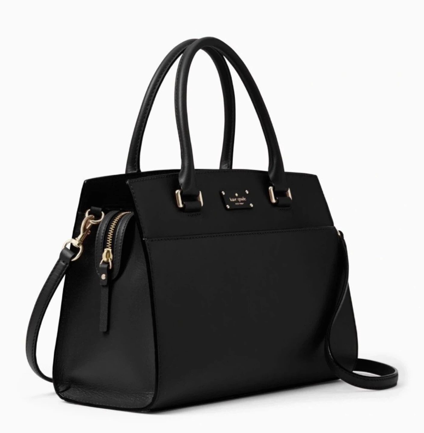 Kate Spade Black Leather Handbag - NEW! - photo 2