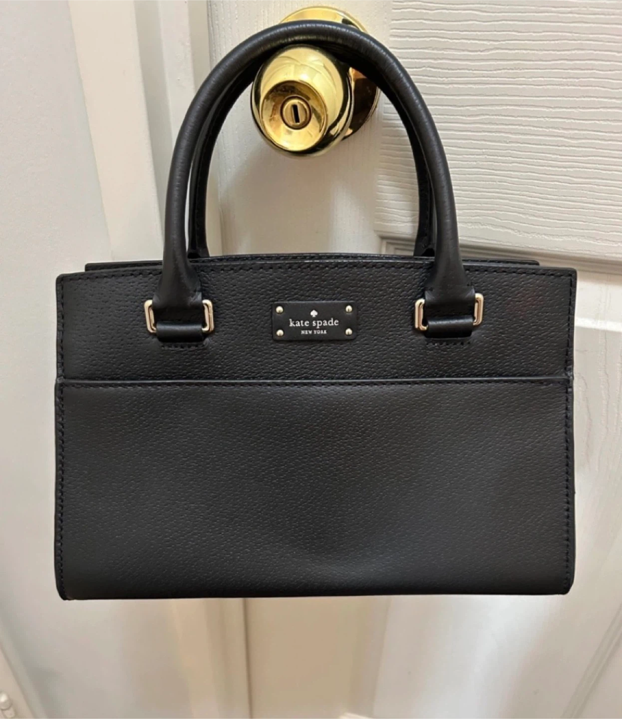 Kate Spade Black Leather Handbag - NEW! - photo 3