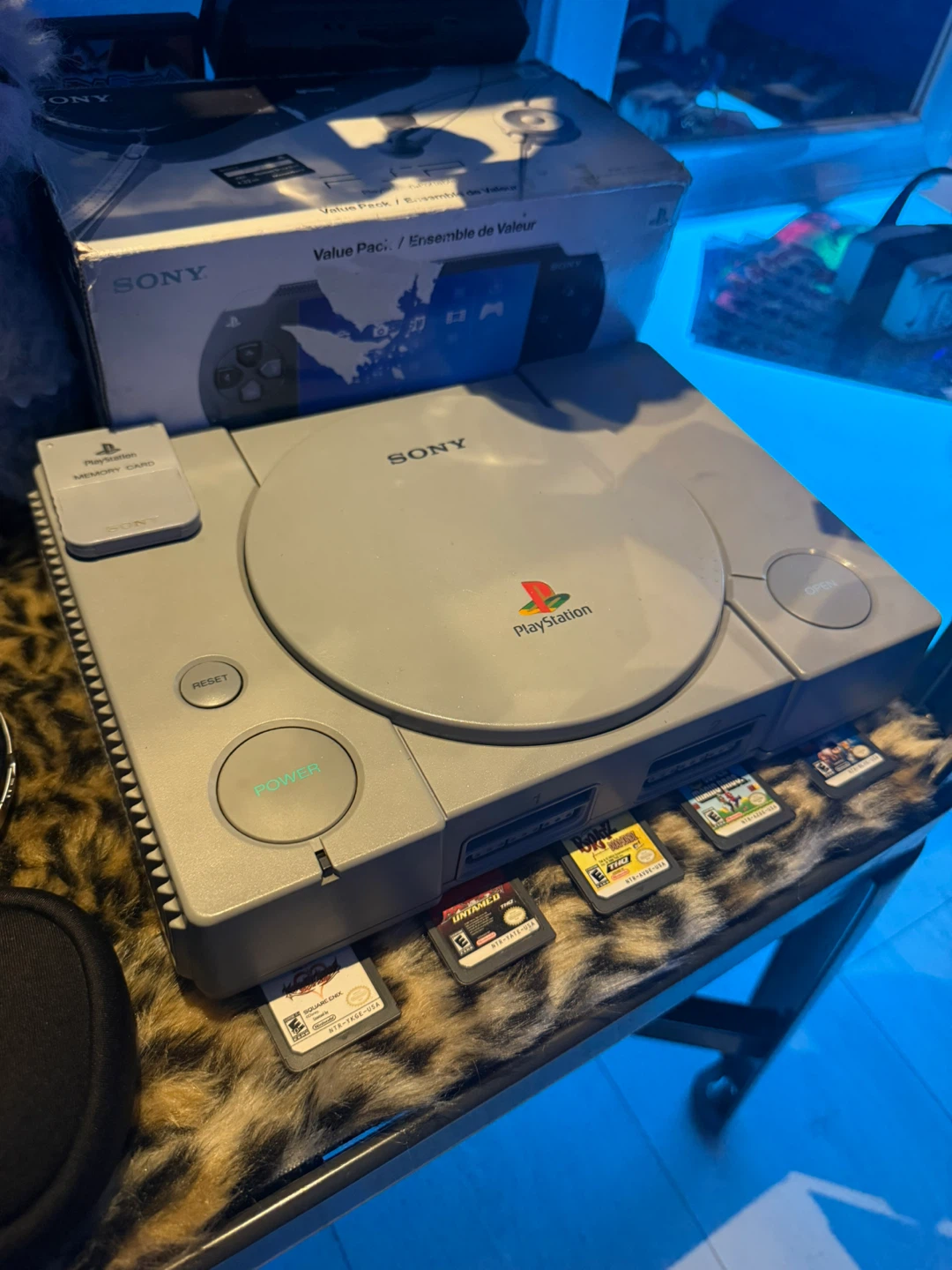 Sony PlayStation 1 Console with Memory Card and Games
