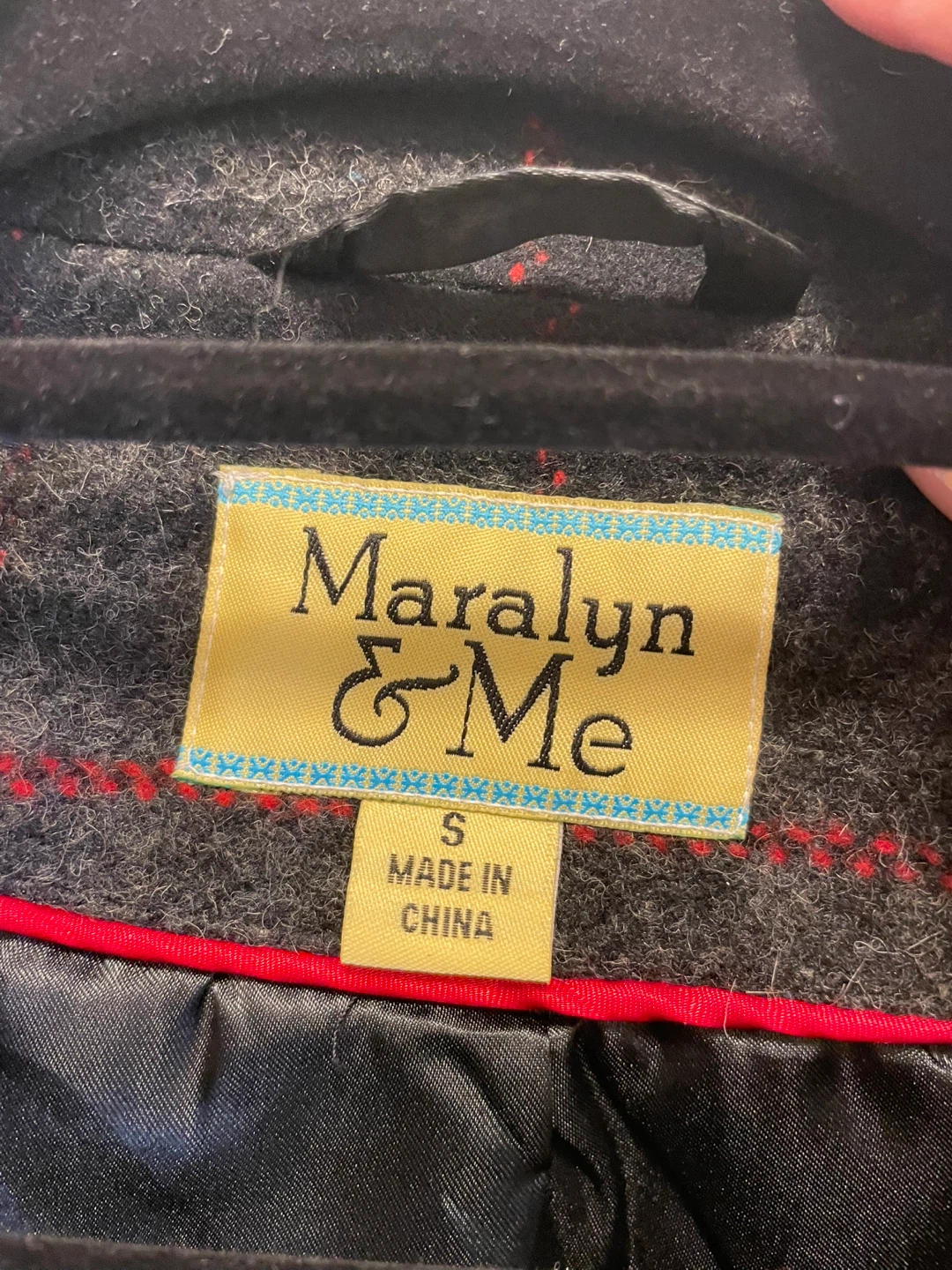 🥕 Marlyn & Me Women's Plaid Wool Blend Pea Coat Size S - photo 3