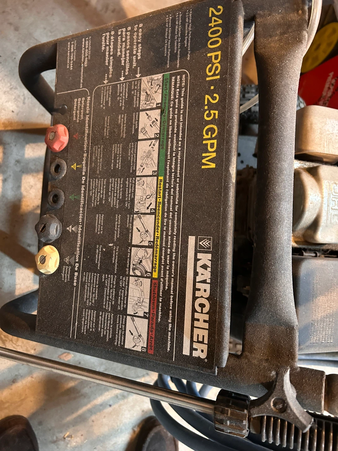 Karcher Pressure Washer 2400 PSI 2.5 GPM with Honda GC160 Engine - photo 4