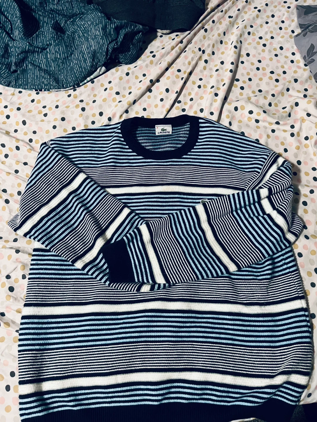 Lacoste Vintage Striped Knit Sweatshirt - photo 3