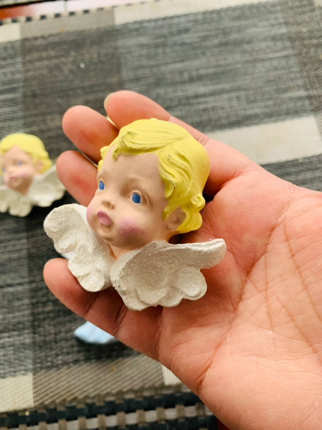 NEW Angels Decoration Ornaments hand-painted plaster - photo 2