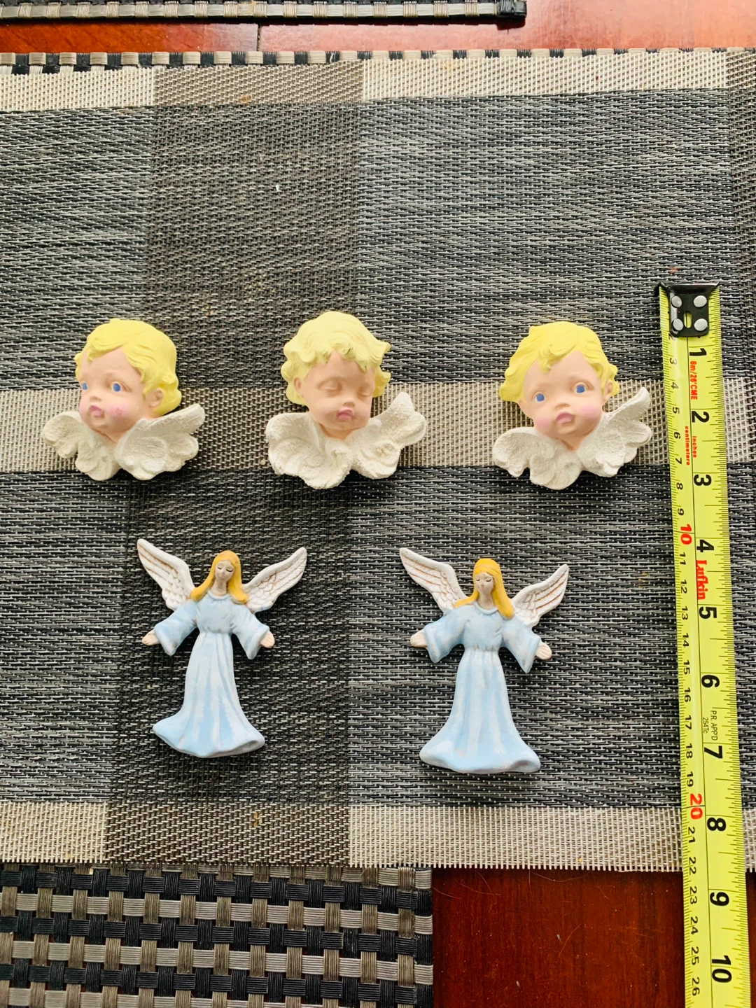 NEW Angels Decoration Ornaments hand-painted plaster - photo 5