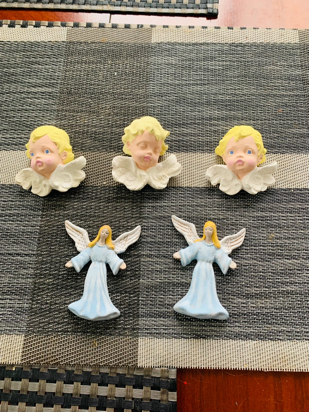 NEW Angels Decoration Ornaments hand-painted plaster