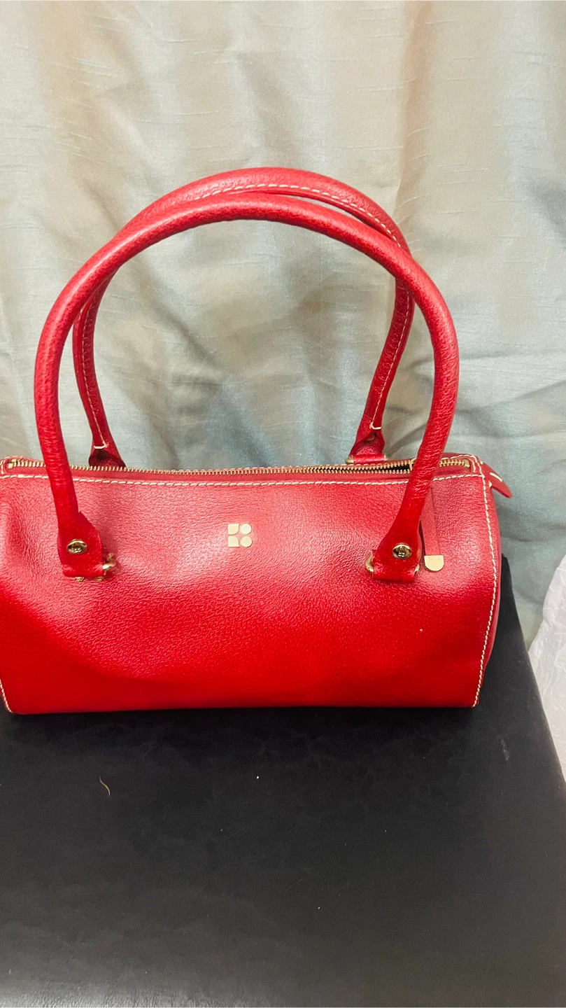 Kate Spade Red Leather Satchel Handbag