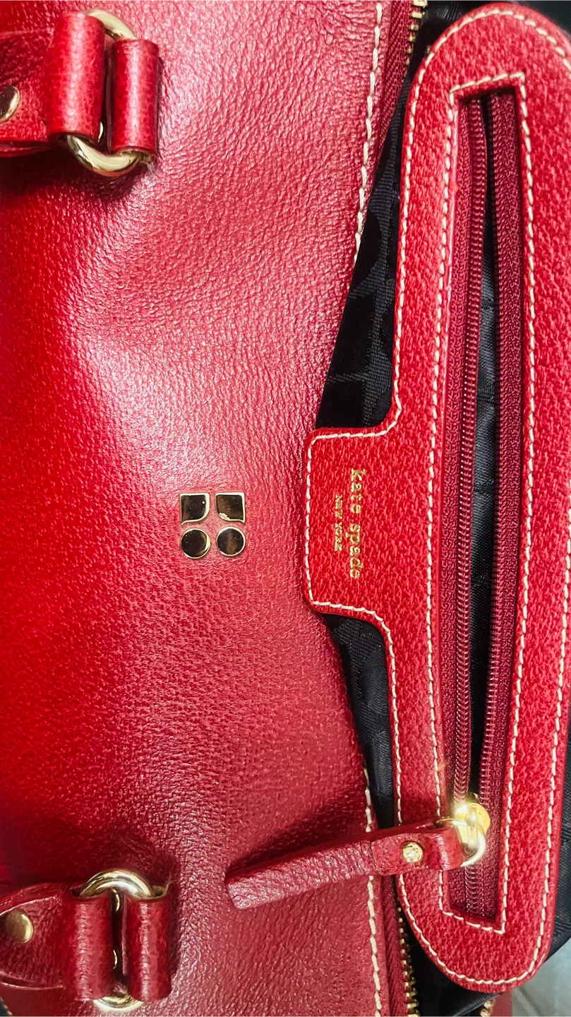 Kate Spade Red Leather Satchel Handbag - photo 4