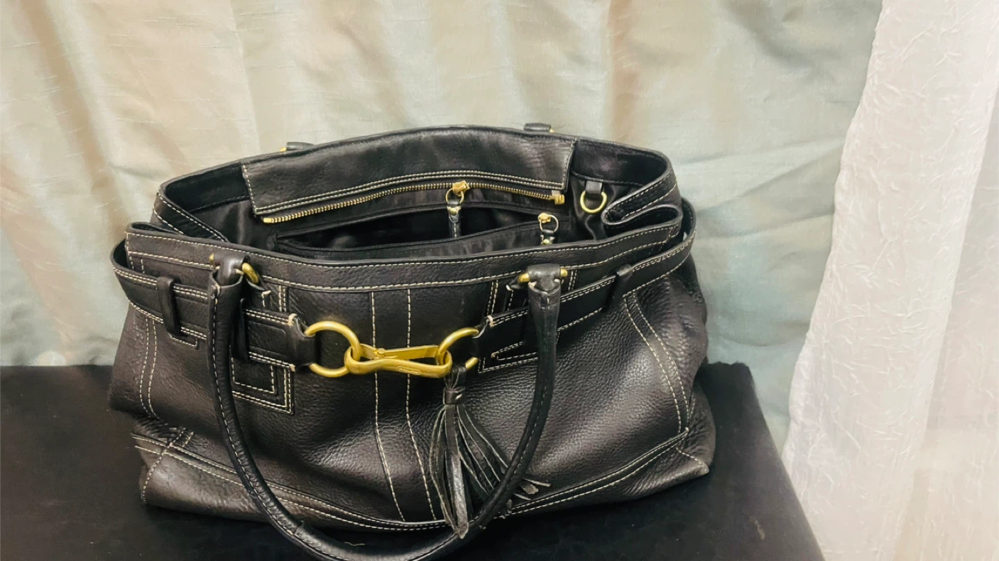 Coach Black Leather Tote Bag - photo 2