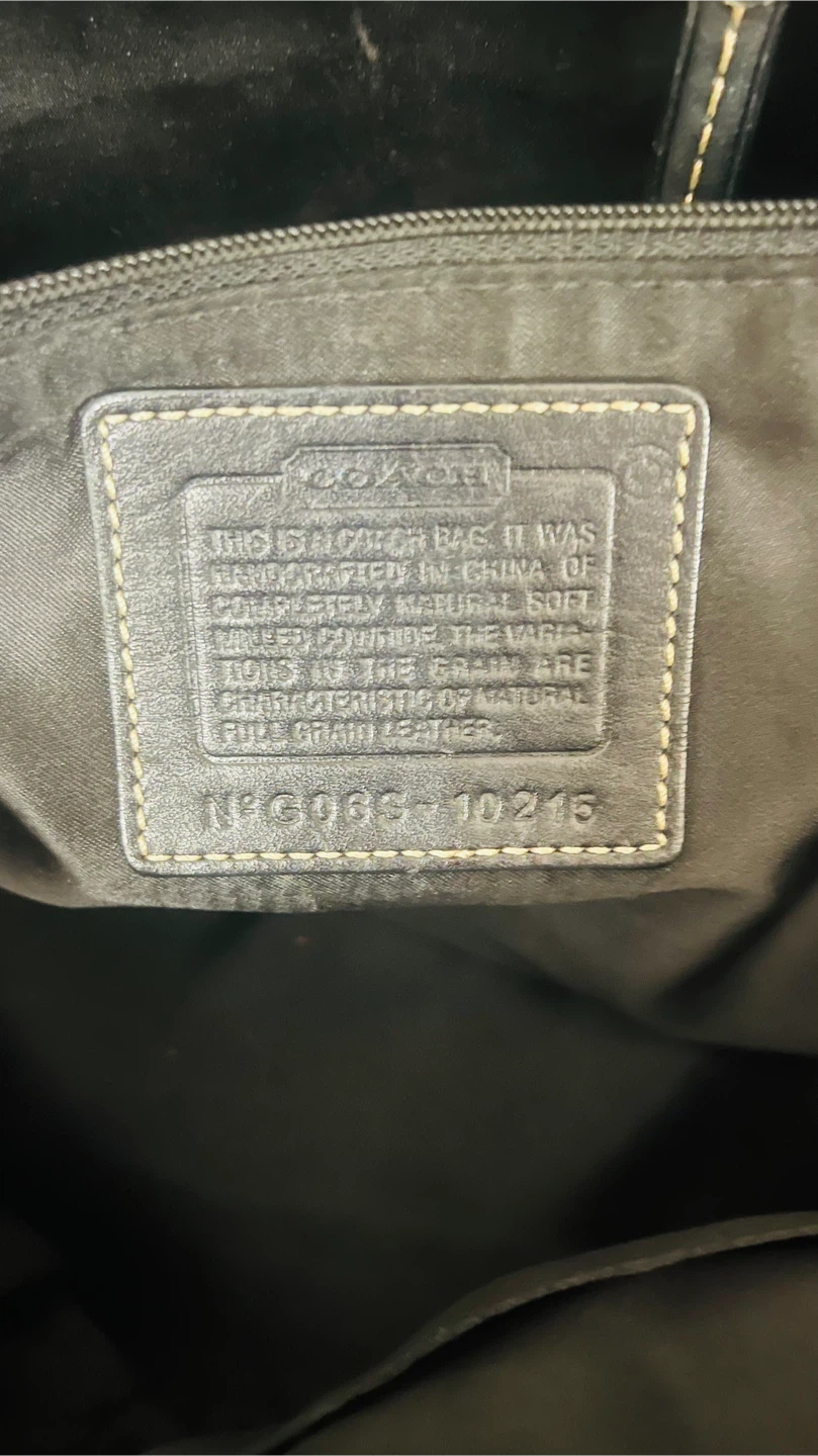 Coach Black Leather Tote Bag - photo 4