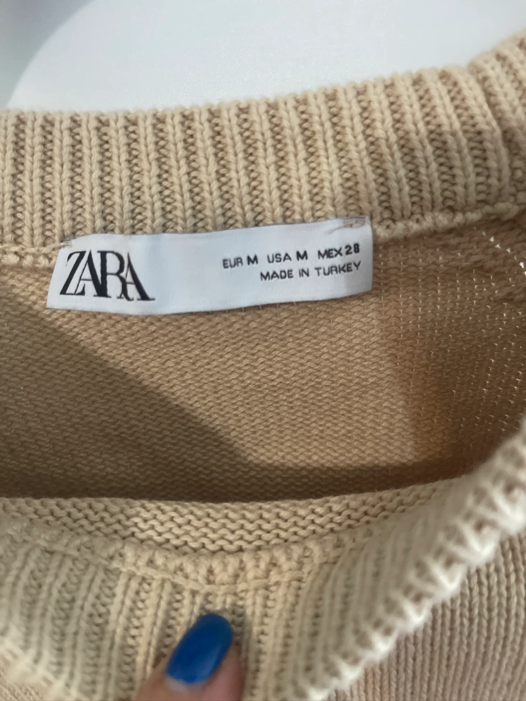 ZARA Beige Crewneck Sweater - Size M - photo 3