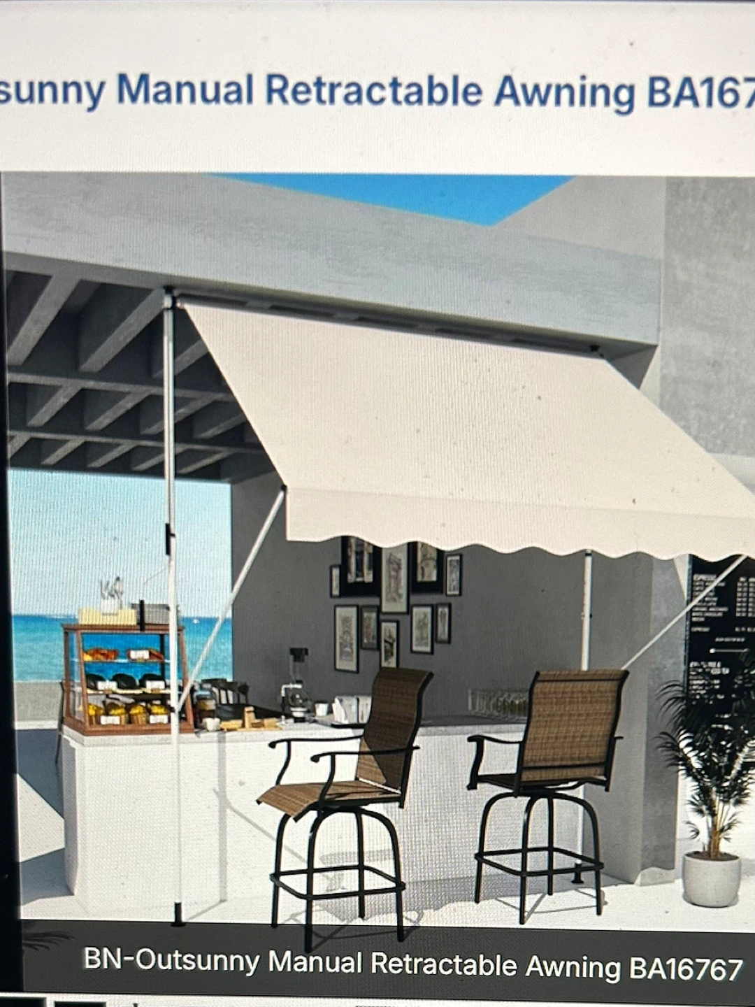 Outsunny Manual Retractable Awning BA16767 - photo 3