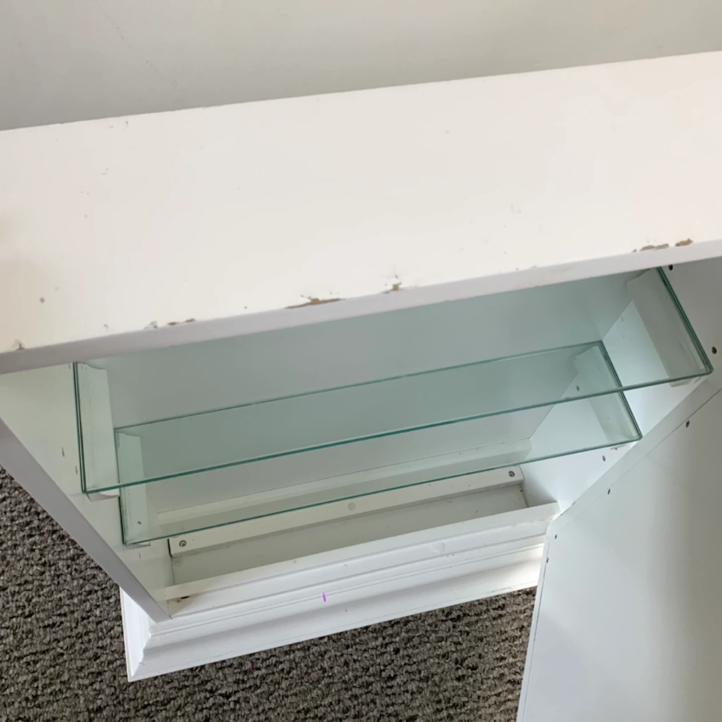 White Medicine Cabinet Mirror Bathroom Storage Cabinet Mount - photo 4