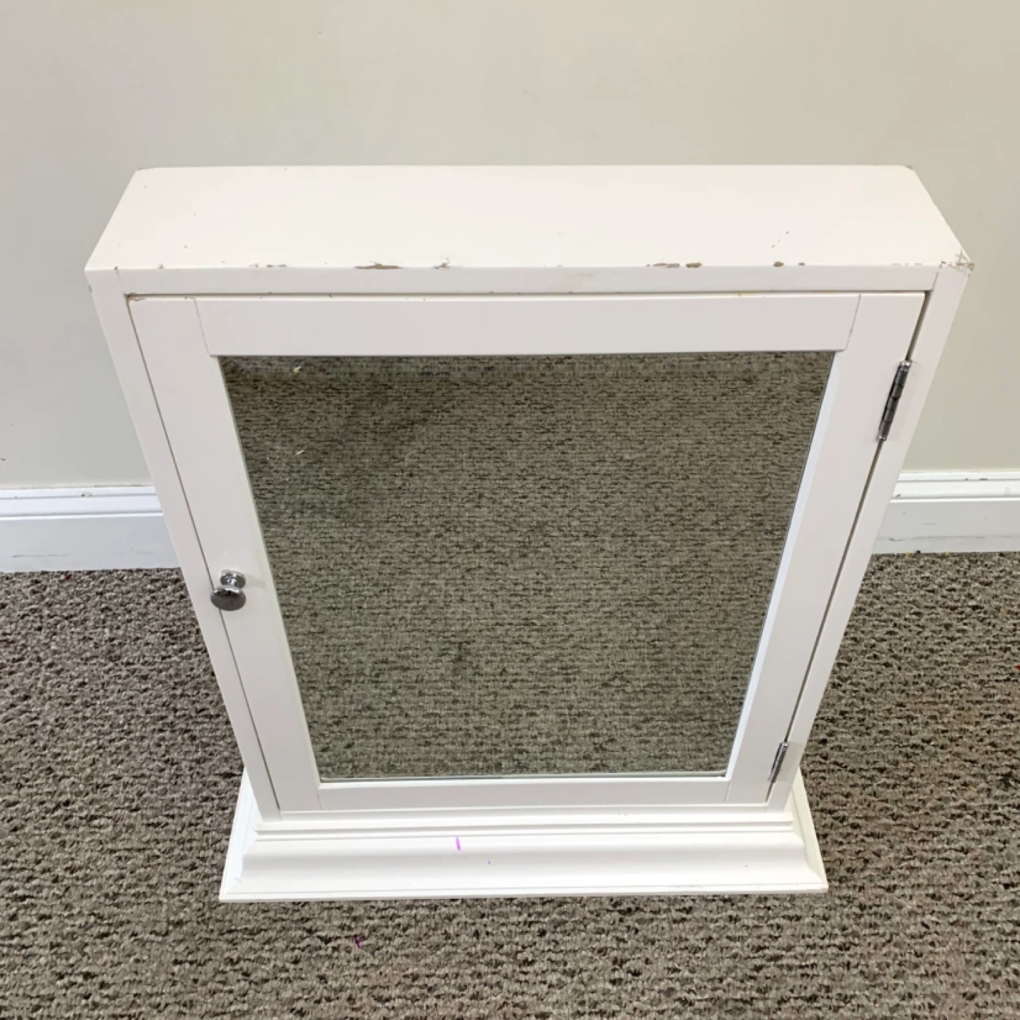White Medicine Cabinet Mirror Bathroom Storage Cabinet Mount - photo 2