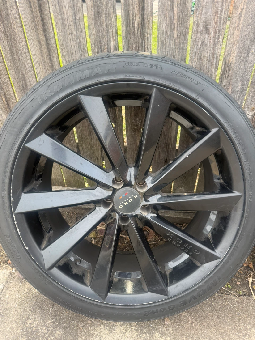 KOKO KUTURE Gloss Black Alloy Wheel w/ Ironman  Gen 2 SUV Tire