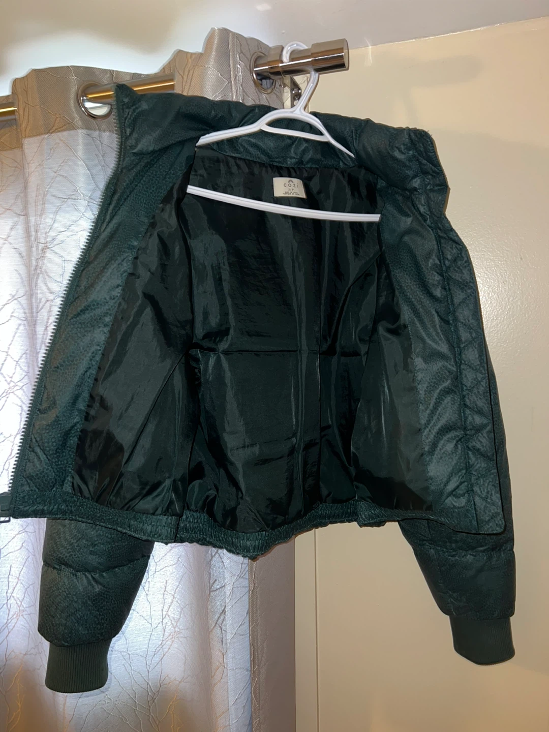 Cozi Puffer Jacket - Teal Snake Print - Size S/P - photo 2