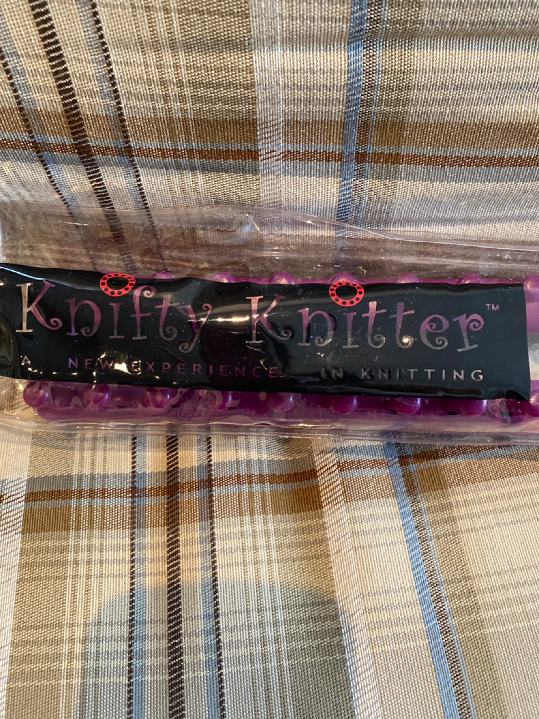 Knifty Knitter Purple Knitting Loom with Hook - photo 2