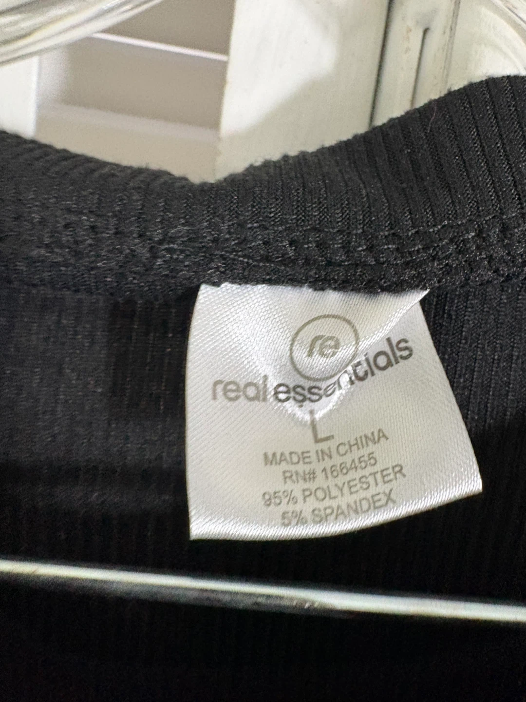 Real Essentials Black Ribbed Knit Lounge Set - Size L - photo 2