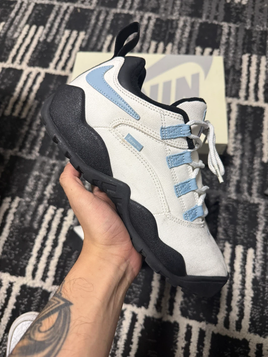 Size 9.5 - Nike Supreme x Darwin SB Low Sail