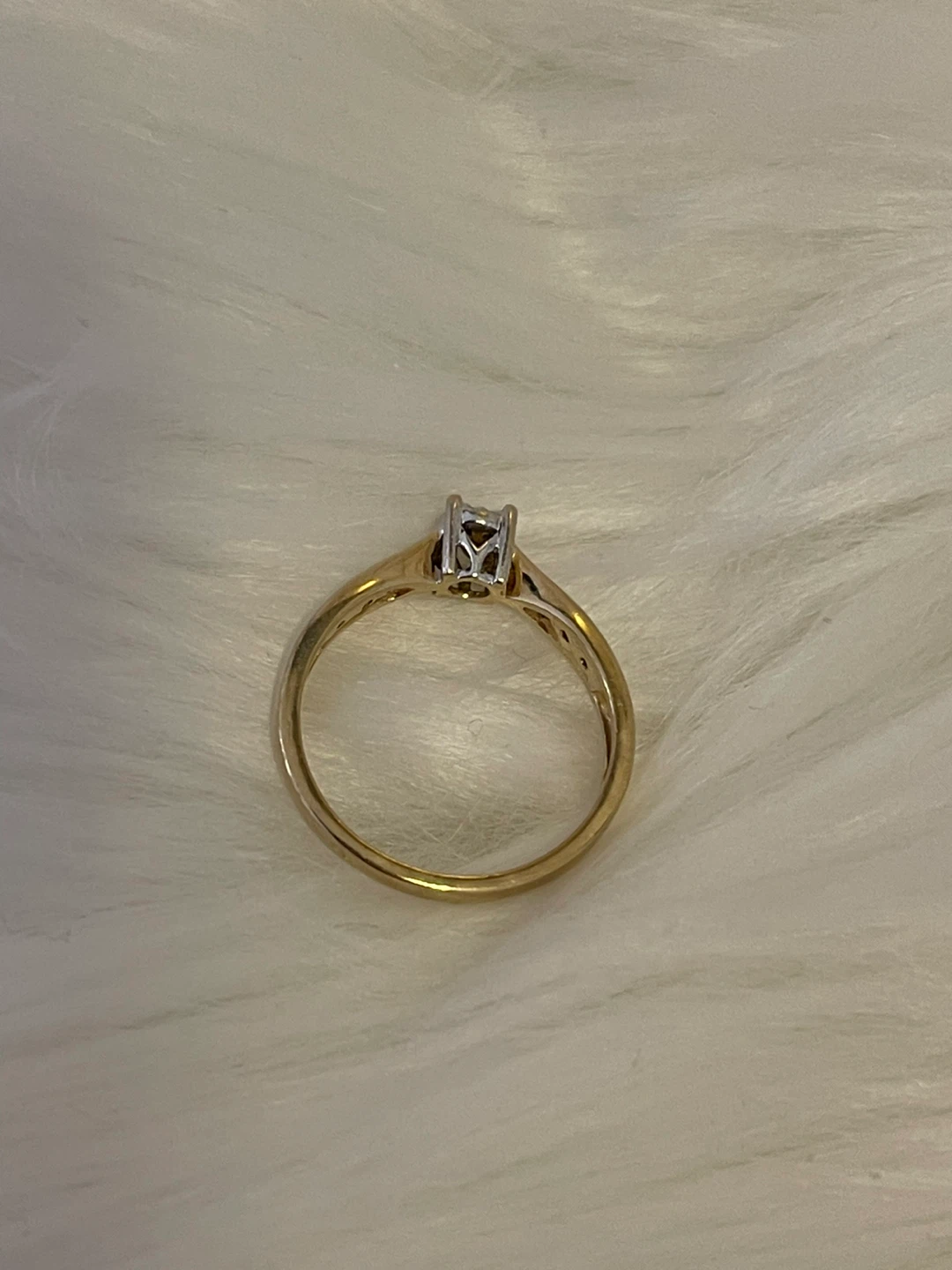 VINTAGE- 10K two tone gold cluster Diamonds - photo 3