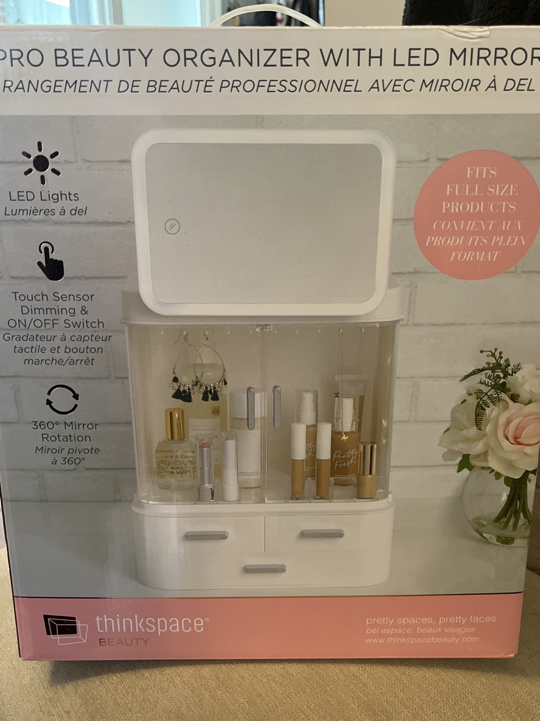 ThinkSpace Beauty Organizer with LED Mirror - photo 2