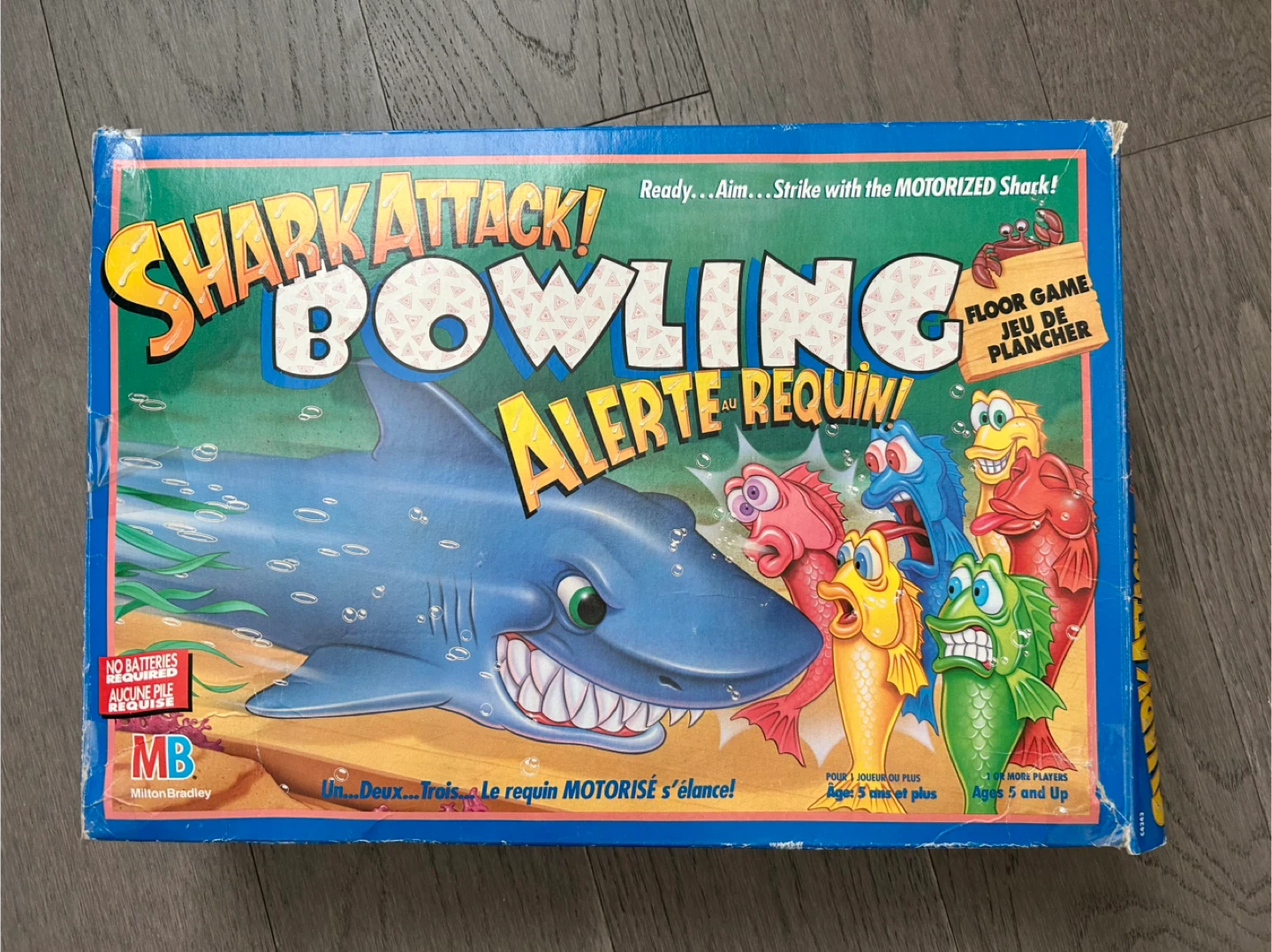 Vintage Shark Attack! Bowling Floor Game, 1991