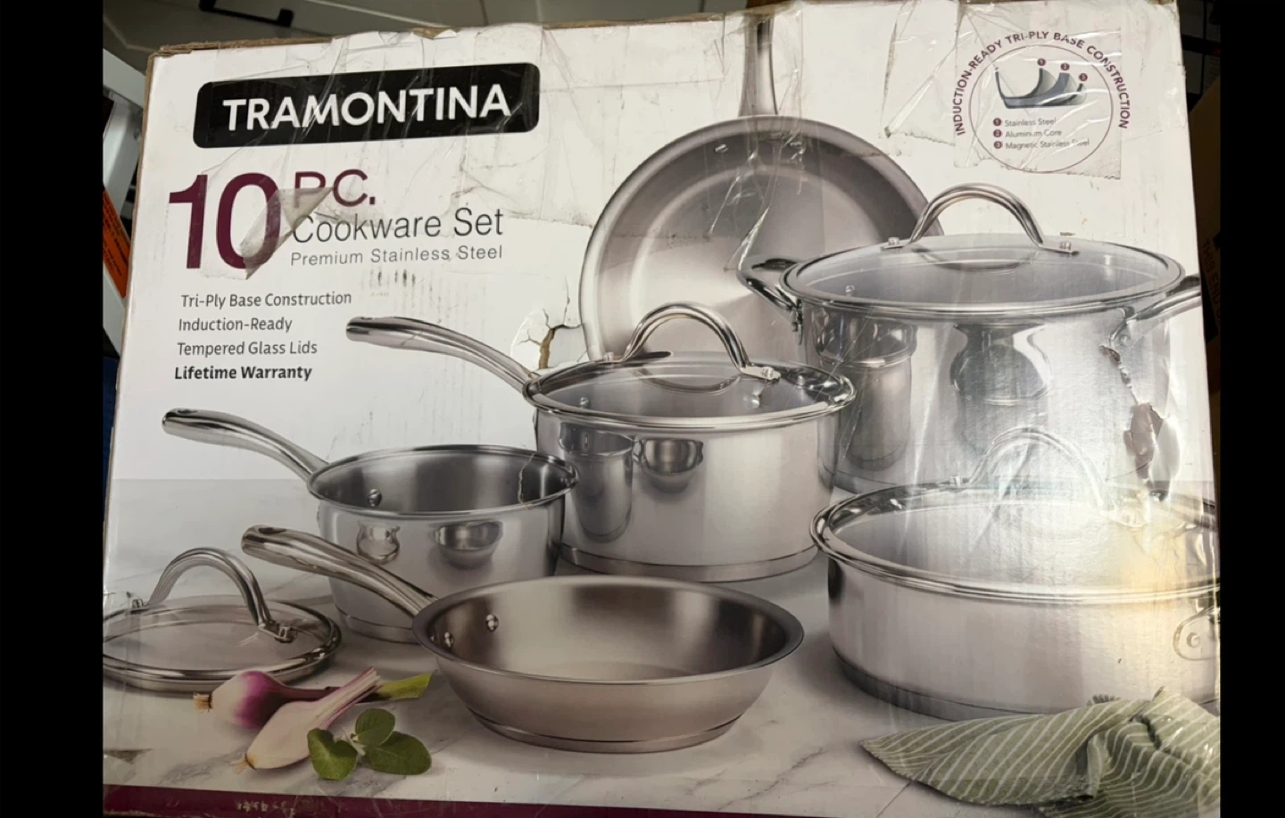 TRAMONTINA 10 Pc. Premium Stainless Steel Cookware Set - photo 3