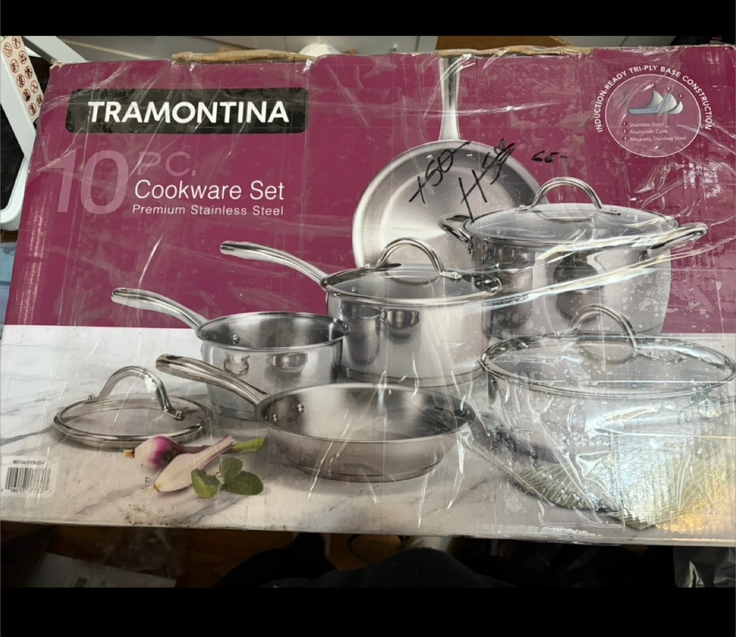 TRAMONTINA 10 Pc. Premium Stainless Steel Cookware Set