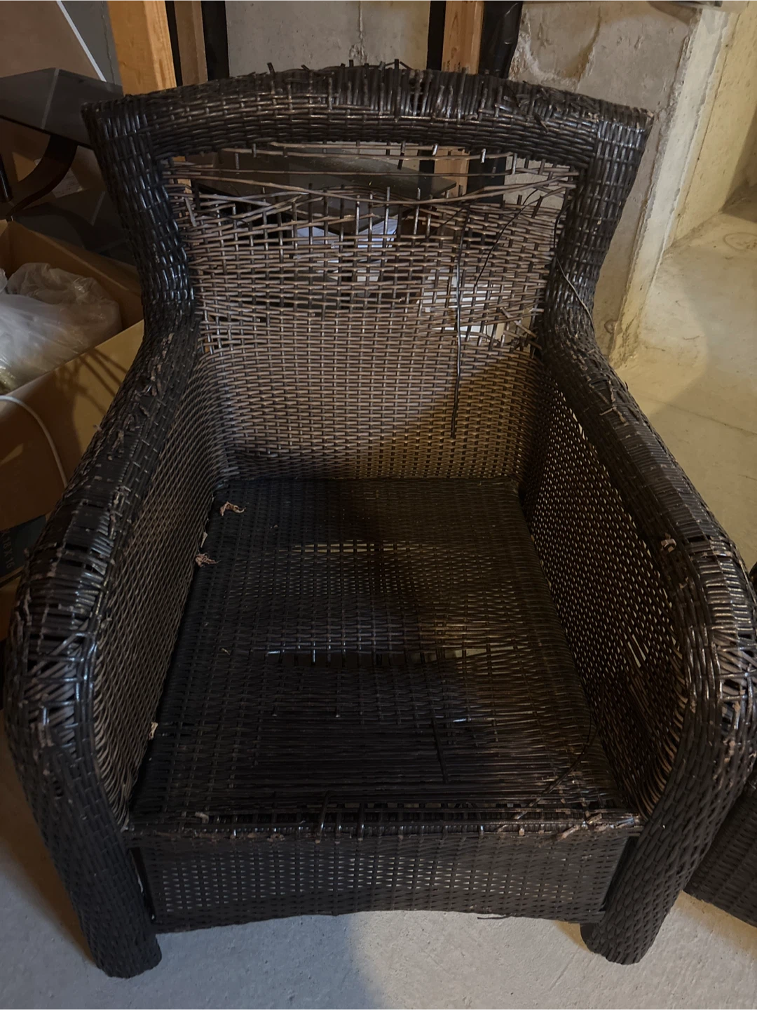 Wicker patio set (loveseat and chairs) - photo 2