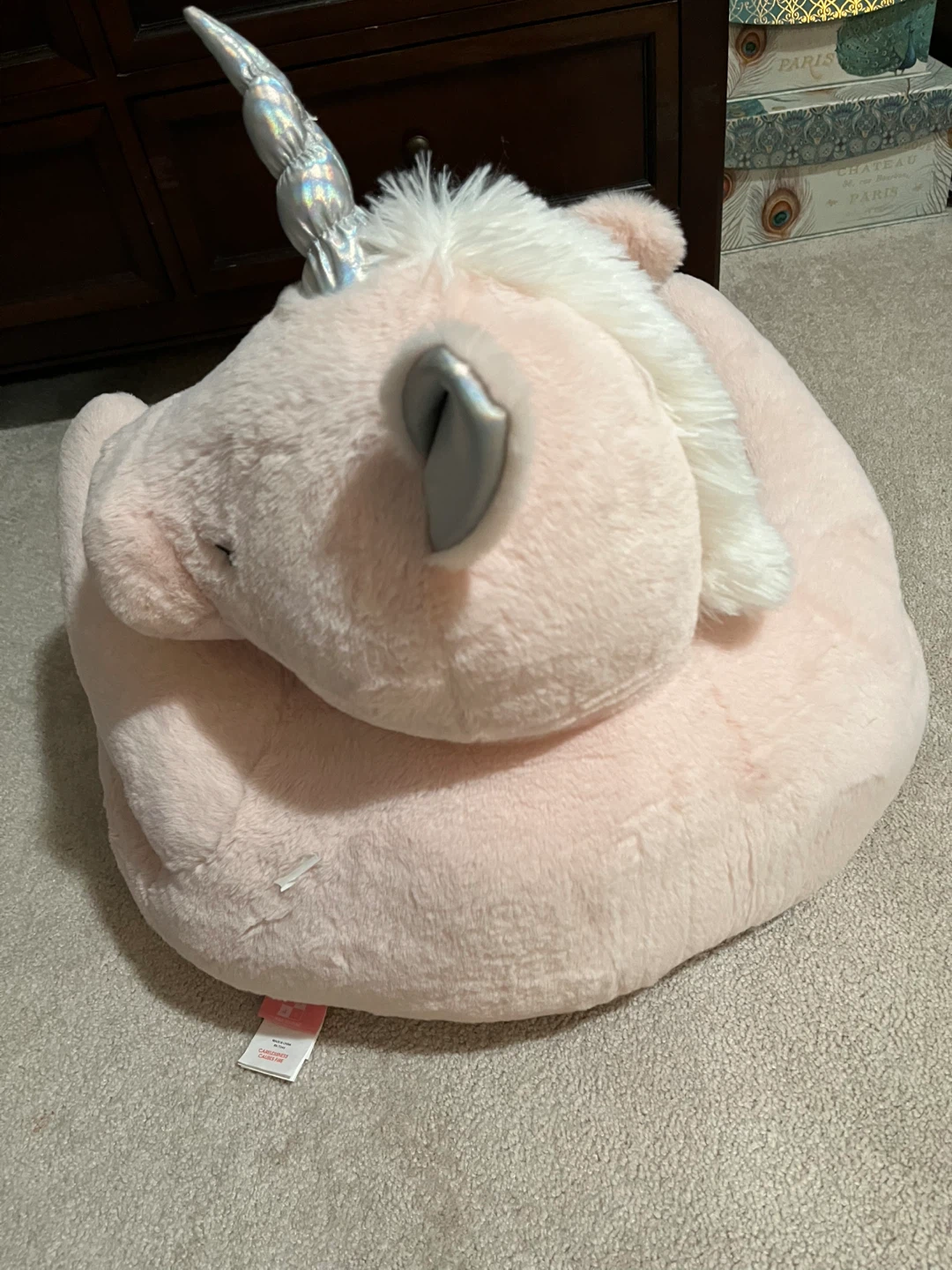 Pink Plush Unicorn Kids Chair - photo 2