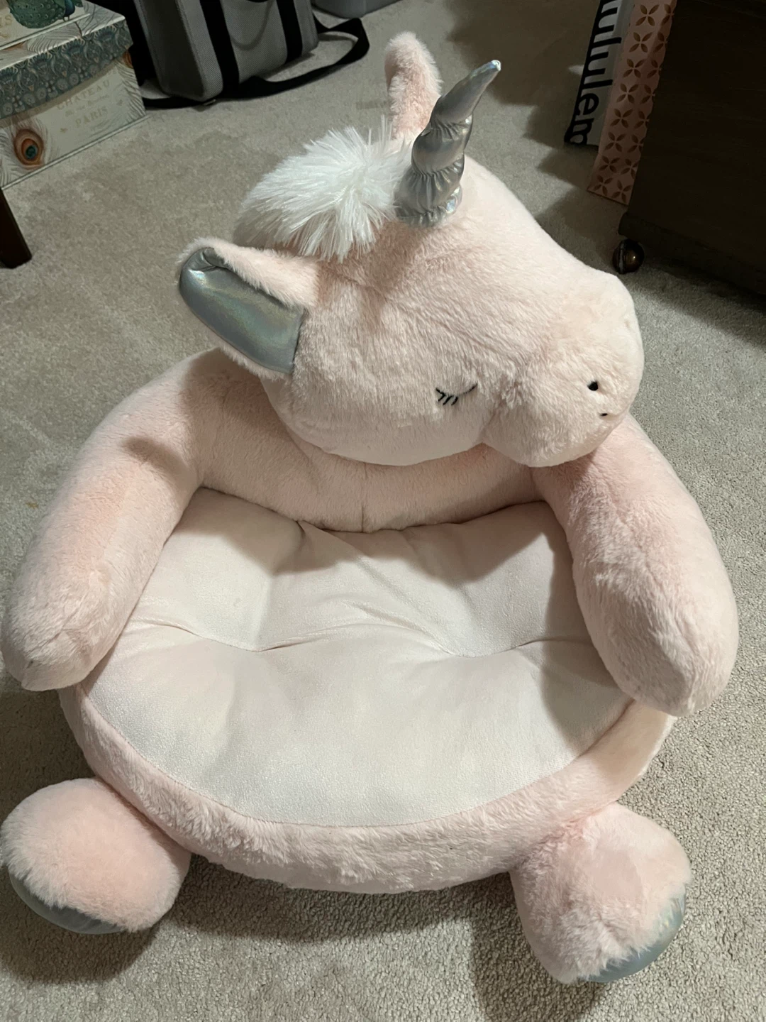 Pink Plush Unicorn Kids Chair - photo 3