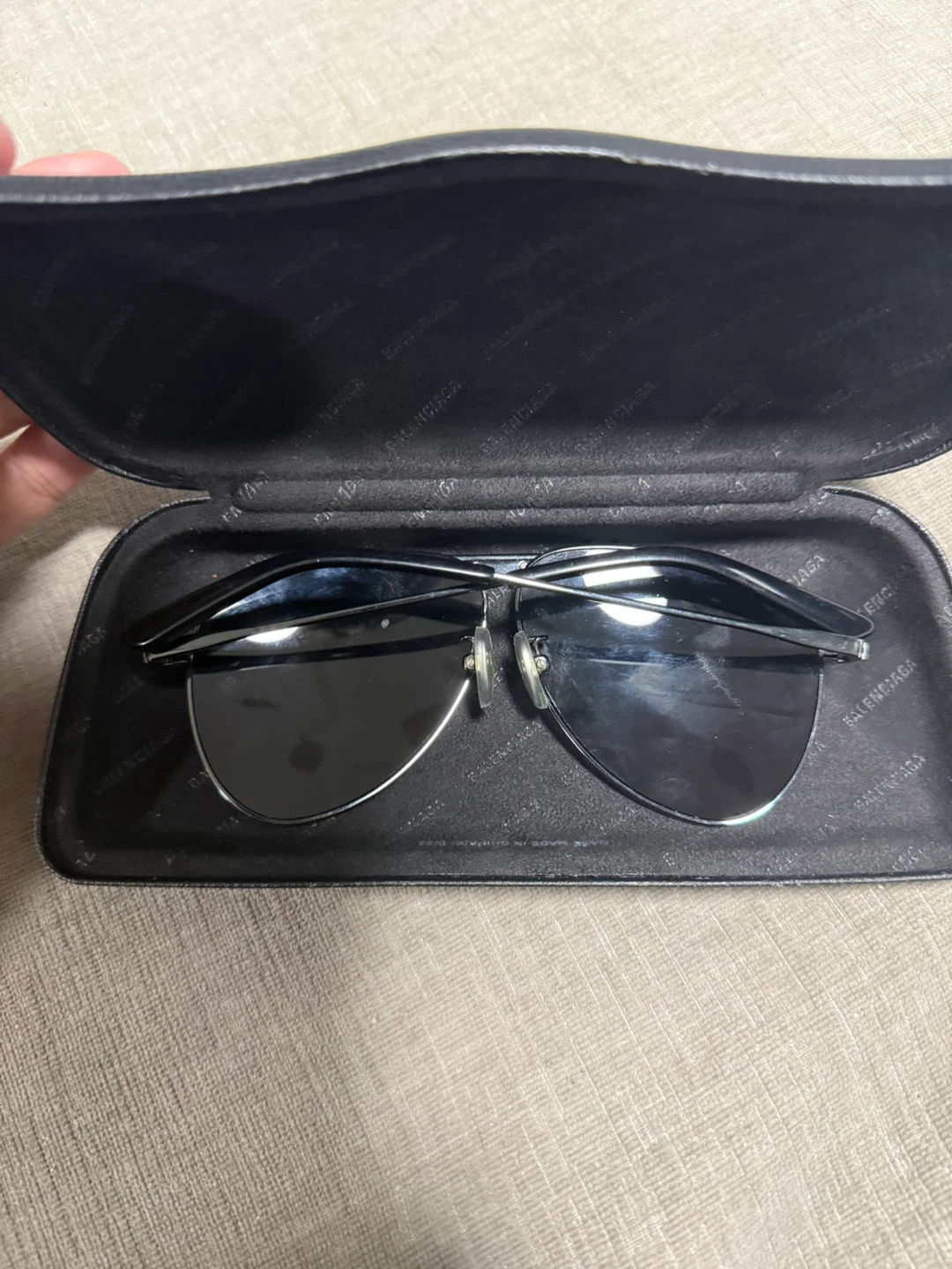 Balenciaga BB0244S 001 Aviator Sunglasses Silver Unisex - photo 3
