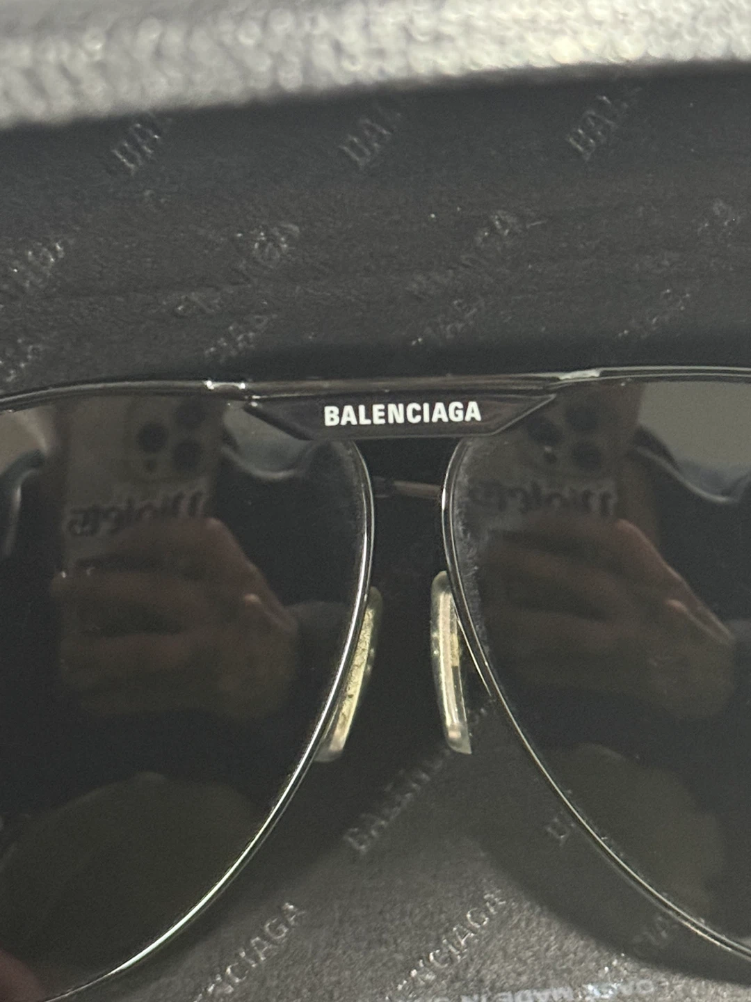 Balenciaga BB0244S 001 Aviator Sunglasses Silver Unisex - photo 2