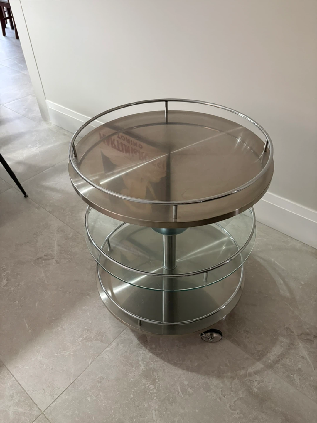 3-Tier Bar Cart with Wheels - photo 2