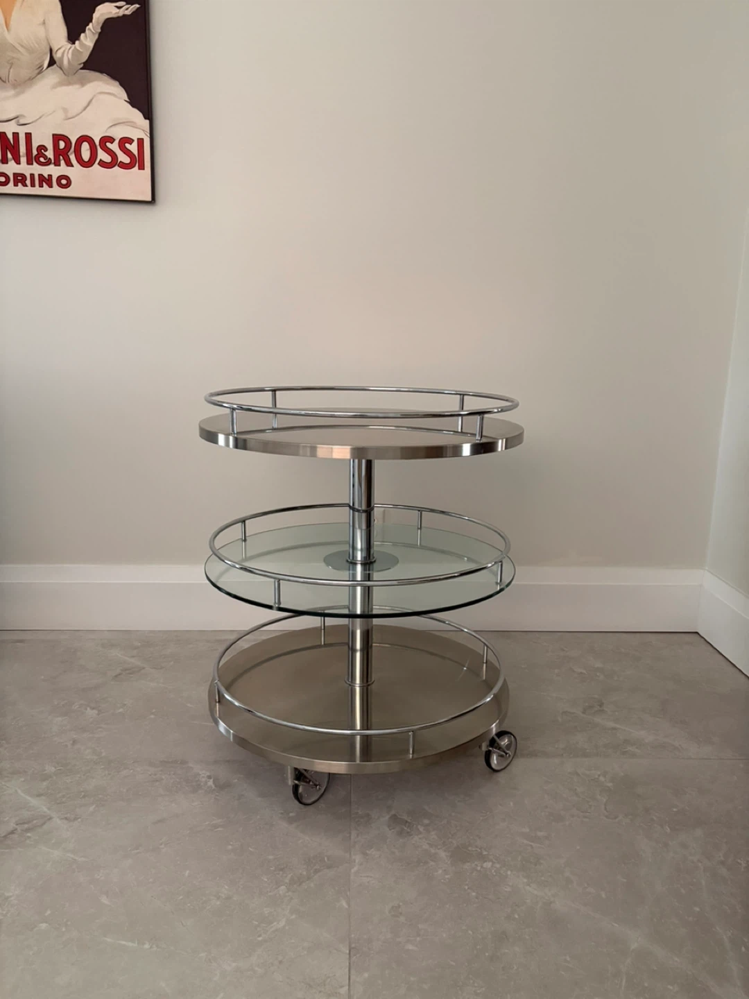 3-Tier Bar Cart with Wheels - photo 4