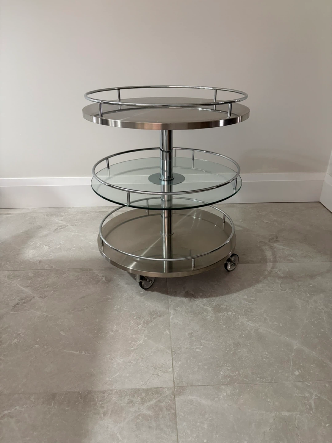 3-Tier Bar Cart with Wheels - photo 3
