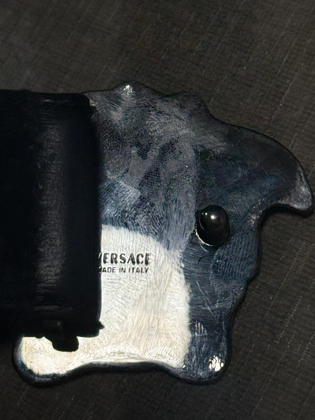 Versace Medusa Head Black Leather Belt Men’s Size 105/42 - photo 2