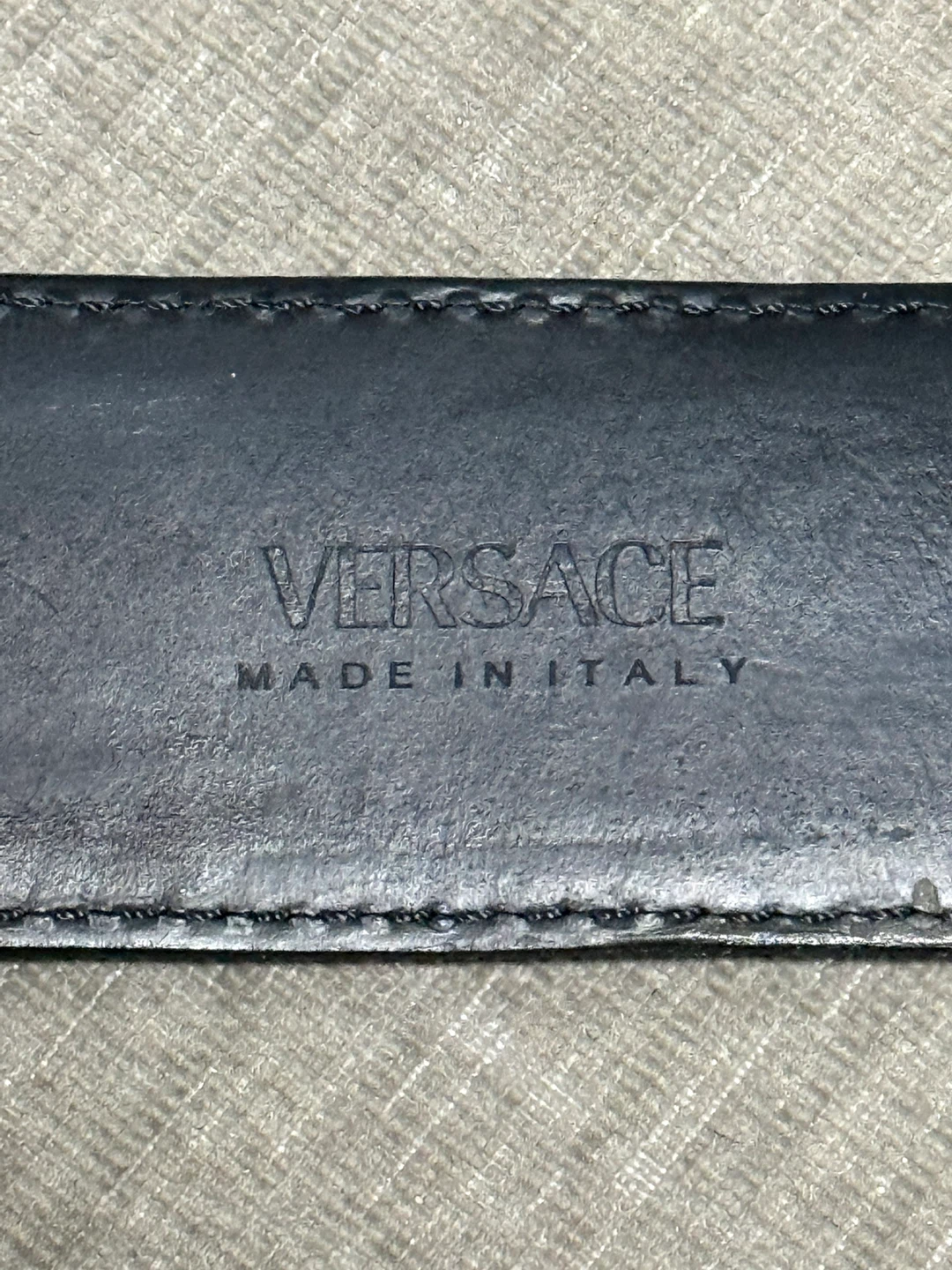 Versace Medusa Head Black Leather Belt Men’s Size 105/42 - photo 4