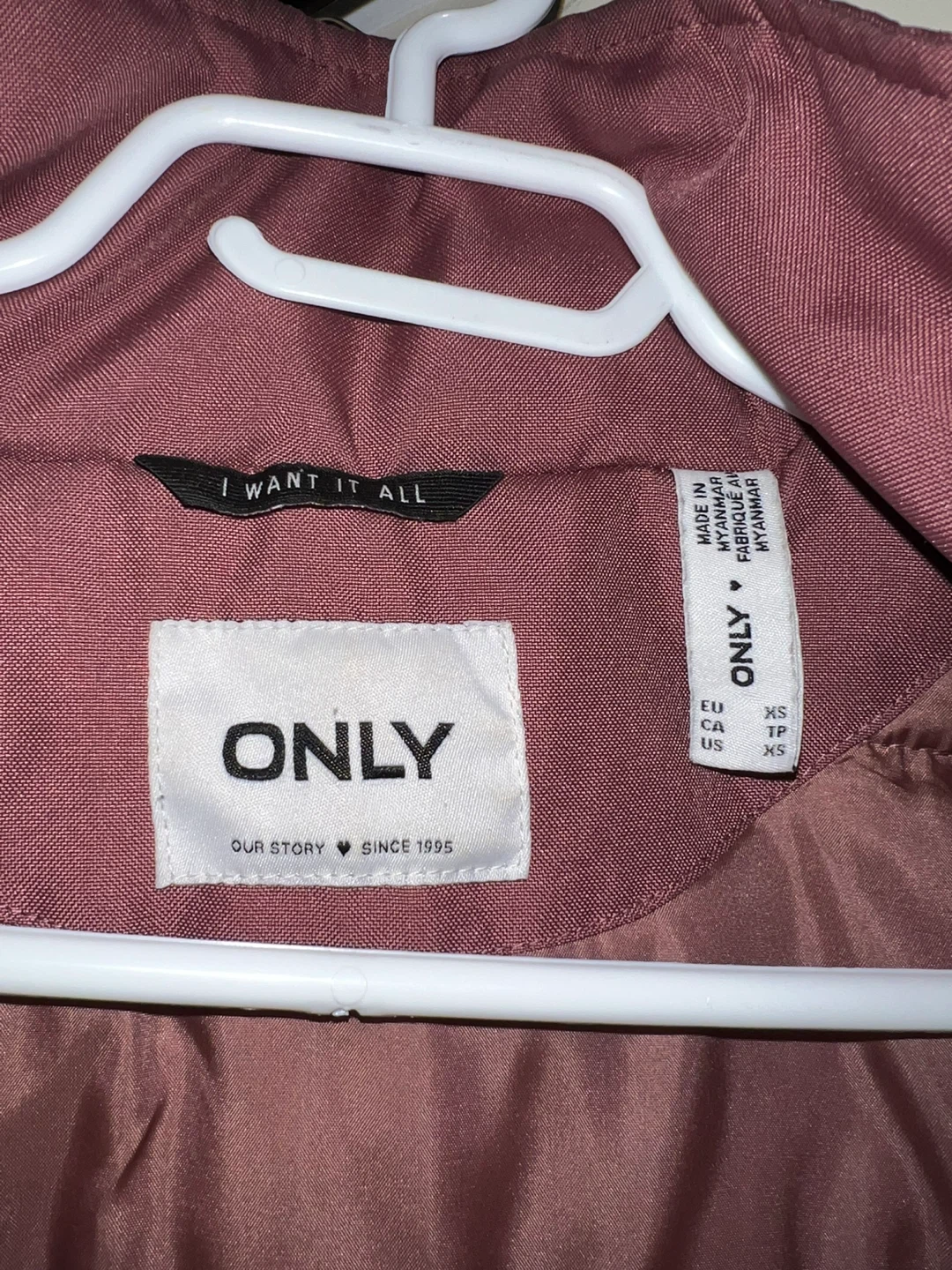 ONLY Women's Burgundy Parka Jacket XS - photo 3
