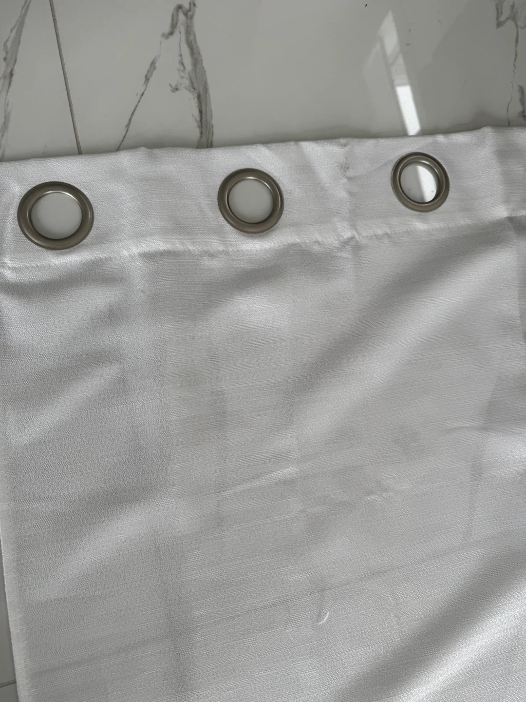 White Grommet Curtain Panel pair. - photo 5