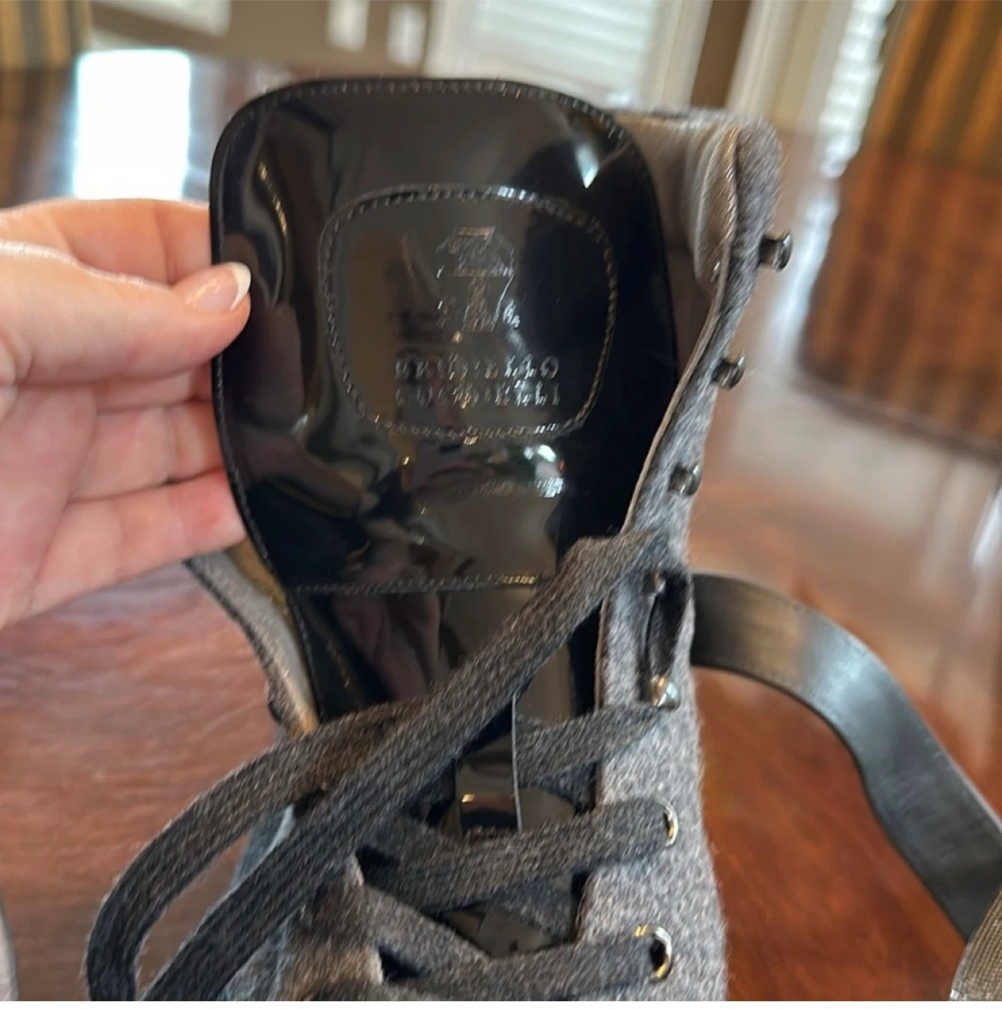 Brunello Cucinelli Women's Grey Combat Boots - photo 5