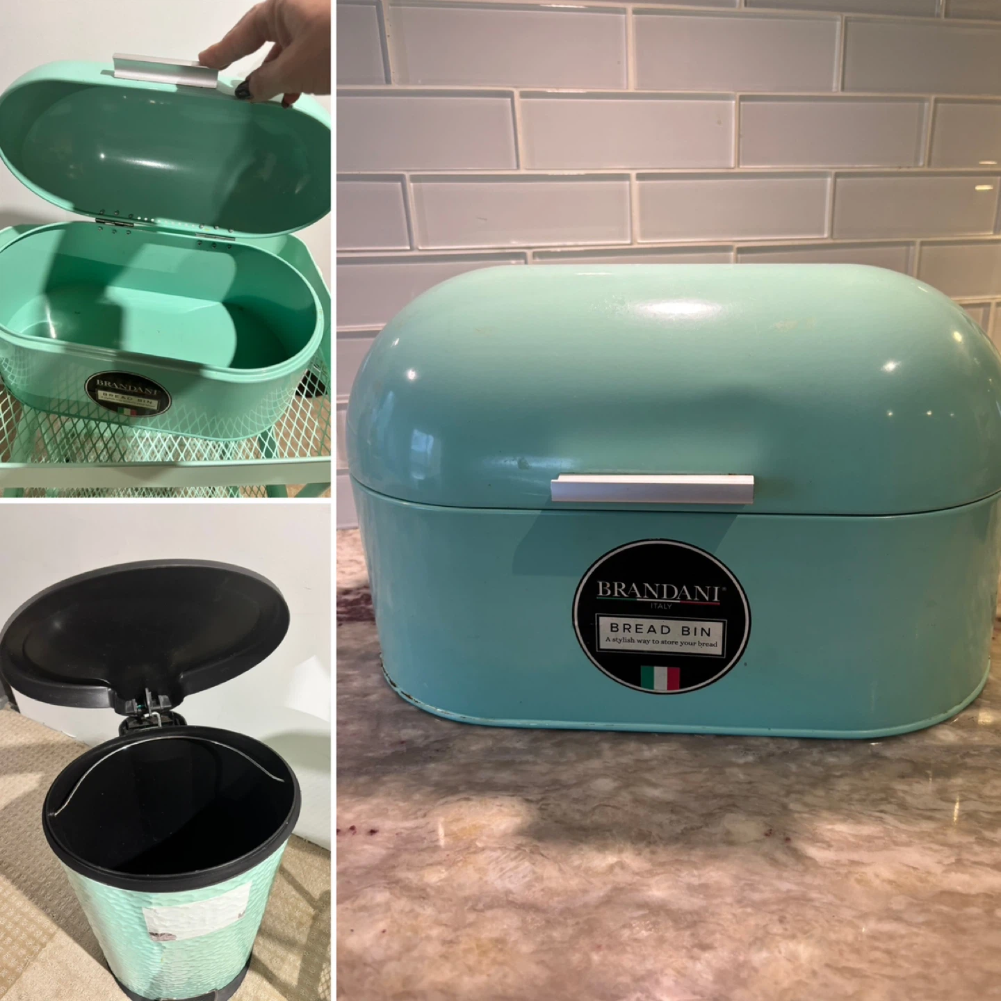 Brandani Italian Bread Bon, storage cart and pedal garbage bin - photo 2