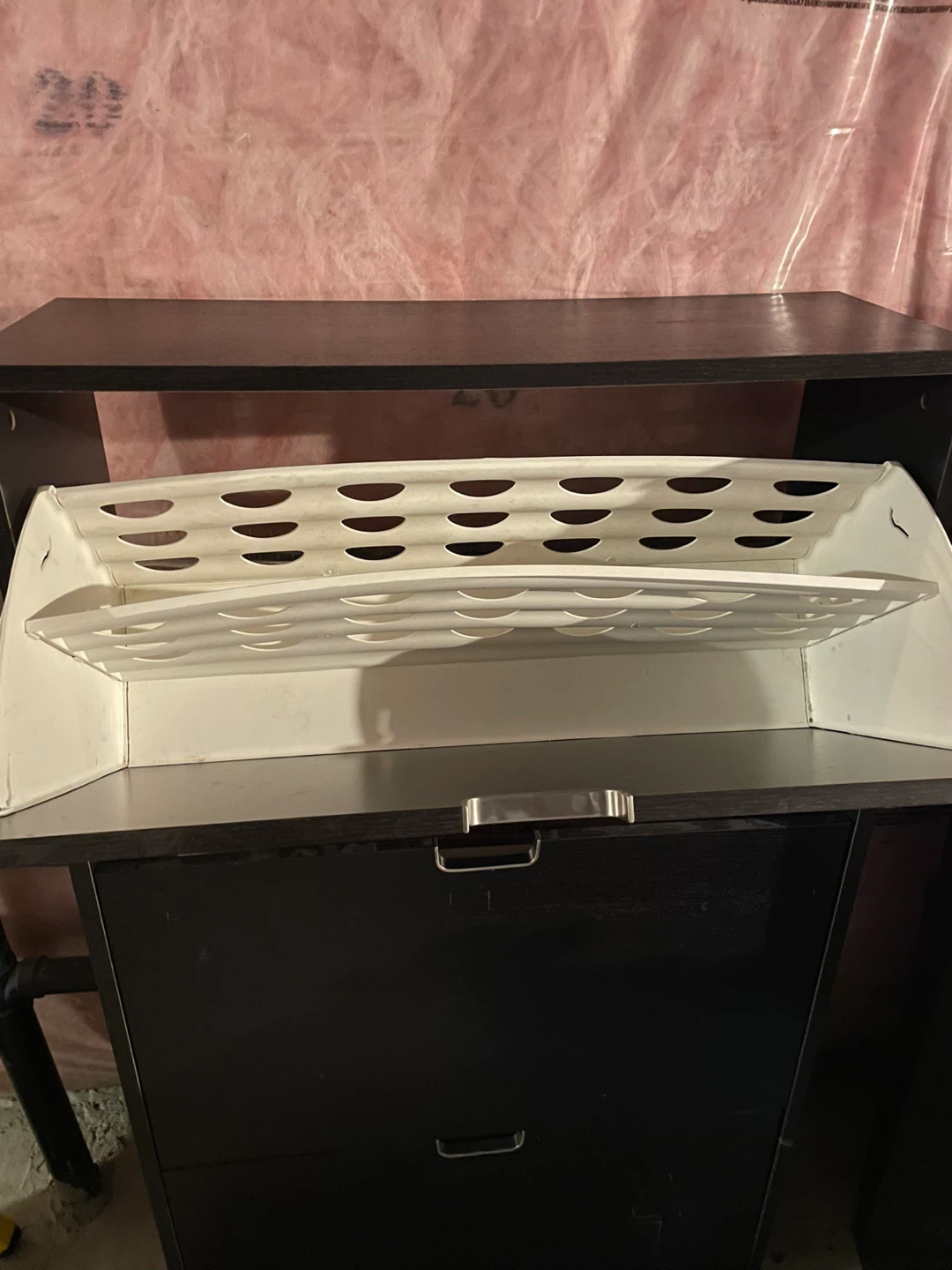Black Shoe Storage Cabinet with 3 Drawers - photo 3