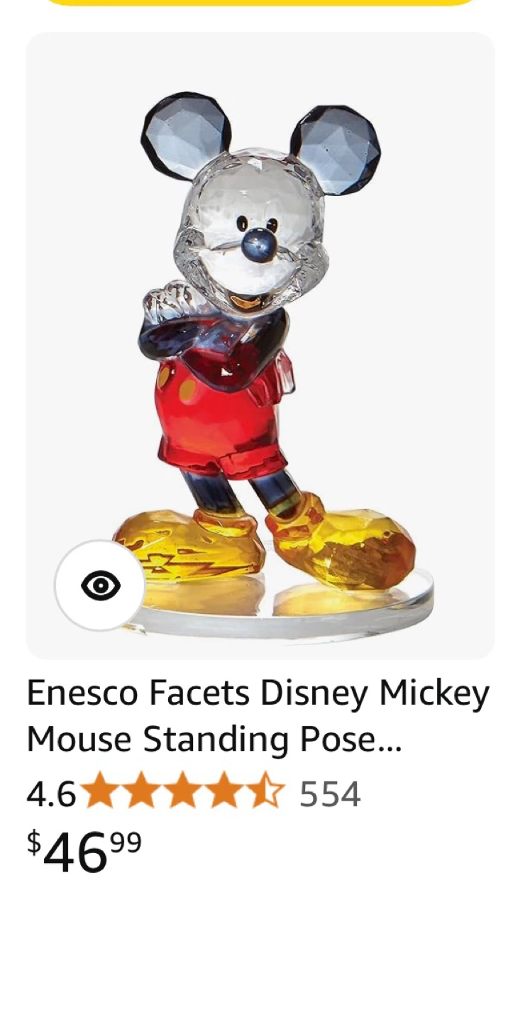 Enesco Facets Collection Disney Mickey Mouse Figurine